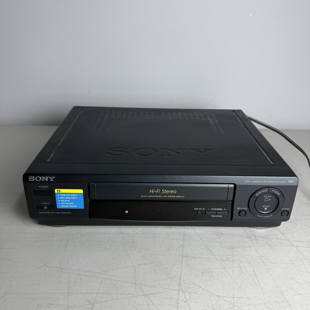 Sony SLV-678HF VCR 4-Head Hi-Fi Stereo VHS Player TESTED & WORKING No Remote